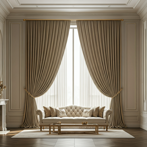 Champagne Velvet Drape